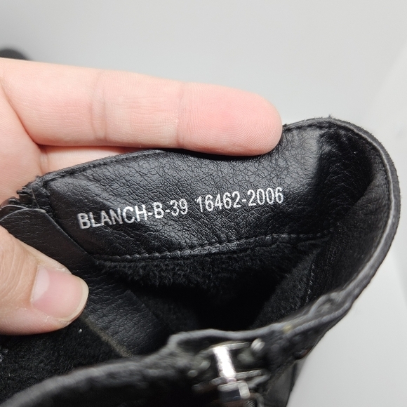 Patrizia Spring Step Blanch black faux leather ankle boots EU 39 US 8.5 - Picture 9 of 12